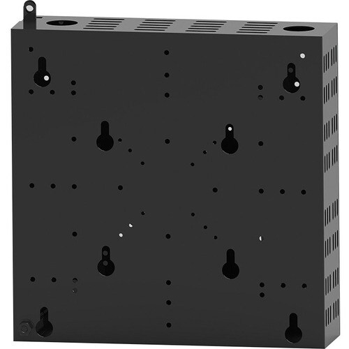 HAGOR Montagebox für Mini-PC, Display, Codec, Network Media Player, Monitorständer - Schwarz - Bildschirmgröße: 66 cm bis 