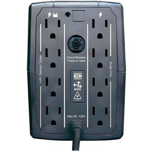 UPS de línea interactiva CDP R-UPR508 - 500VA/250W - Torre - AVR - 4Hora(s) Recharge - 120 V AC Entrada - 120 V AC Salida 