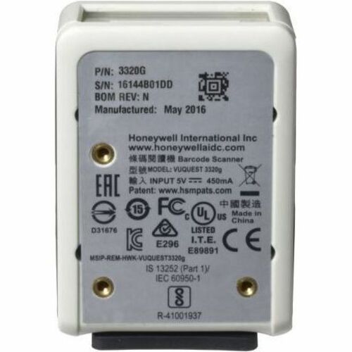 Honeywell Vuquest 3320g 零售, 工业 固定安装 条码扫描器套件 - 电缆 连接 - 黑 - 434.34 毫米 扫描距离 - 1D, 2D - 成像仪 - USB