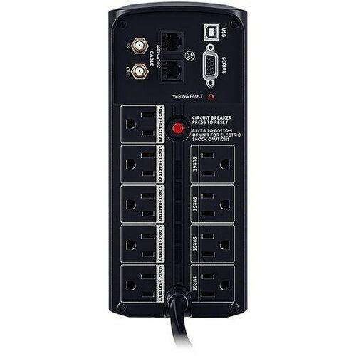 UPS de línea interactiva CyberPower CP1000AVRLCDA - 1kVA/600W - Torre - AVR - 8Hora(s) Recharge - 2Minuto(s) Stand-by - 12