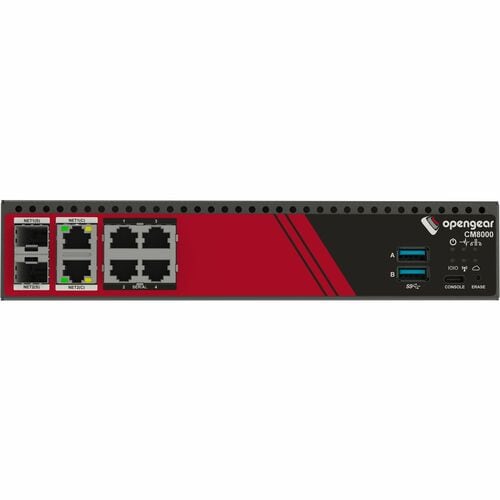 Opengear CM8004 Device Server - 3.91 GB - LPDDR4 SDRAM - Twisted Pair, Optical Fiber - 2 Total Expansion Slot(s) - 2 x Net