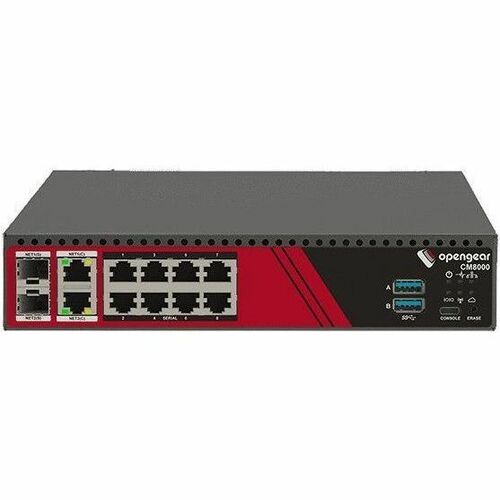 Opengear CM8008 Device Server - 3,91 GB - Verdrilltes, Glasfaserleitung - 2 Gesamtzahl Erweiterungssteckplätze - 2 x Netzw