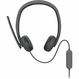 Dell WH3024 Wired On-ear, Over-the-head Stereo Headset - Microsoft Teams Certification - Binaural - Ear-cup - 20 Hz to 20 