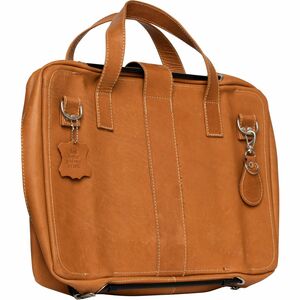 Borsa per laptop R-Go Viva, in pelle pieno fiore, ergonomico con supporto integrato per laptop 15.6", marrone