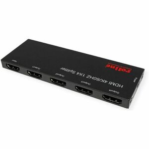 Roline HDMI Splitter for Monitor, Projector - Black - 3840 x 2160 - 1 x HDMI In - 4 x HDMI Out