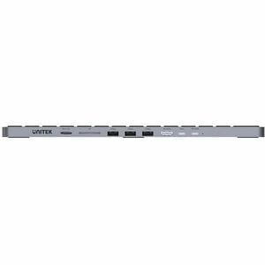 Unitek Keyboard - Compact - Cable Connectivity - USB Type C Interface - US International - Space Gray - Windows 10 (32-bit