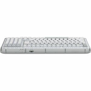 Logitech K98M Plus 键盘 - 袖珍的 - 有线/无线 连接 - A 型 USB 接口 - 英文（美国） - QWERTY 布局 - 珍珠白 - 机械 按键开关 - Bluetooth/RF - 10 m - 2.40 GHz 