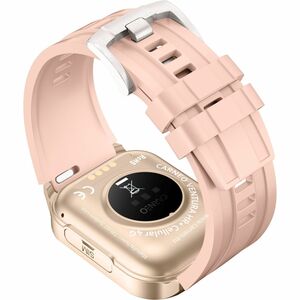 Carneo Ventura HR+ Smart Watch - 11 mm Case Thickness - Gold, Golden, Yellow Body Color - Beige Band Color - Mineral Glass