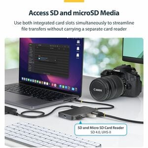 StarTech.com 9 Anschluss(e) USB 3.2 Typ C Docking Station für Notebook, Mobile Workstation, Kartenleser, Tastatur, Maus, M
