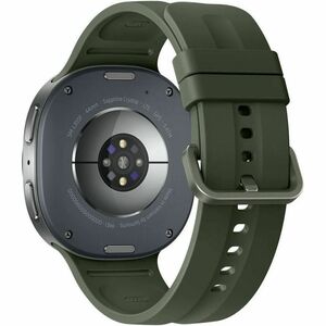 Samsung Galaxy Watch9 SM-L355F Smart Watch - 46 mm Case Height - 43.70 mm Case Width - Silver Body Color - Olive Band Colo