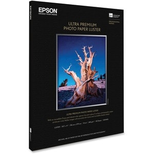 Epson Ultra Premium Luster Photo Paper - 97 Brightness - 97% Opacity - Letter - 8 1/2" (215.90 mm) x 11" (279.40 mm) - 64 