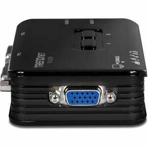 TRENDnet 2-Port USB KVM Switch and Cable Kit with Audio, Manage Two PCs, USB 1.1, Hot-Plug, Auto-Scan, Hot-Keys, Windows &