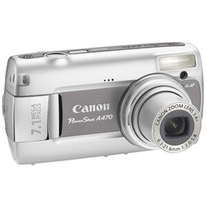 Canon PowerShot A470 7.1 Megapixel Compact Camera - Grey - 6.4 cm (2.5")LCD - 3.4x Optical Zoom - 4x Digital Zoom - 3072 x