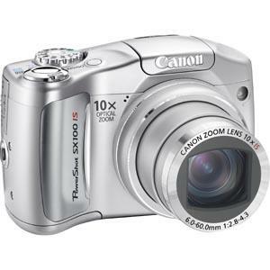 Canon PowerShot SX100 IS 8 Megapixel Compact Camera - Silver - 6.4 cm (2.5")LCD - 10x Optical Zoom - 4x Digital Zoom - 326