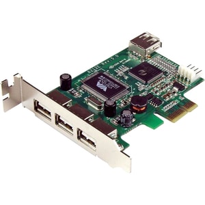 StarTech.com 4-port PCI Express LP USB Adapter Card - Add 4 USB 2.0 ports to your low profile/small form factor computer t