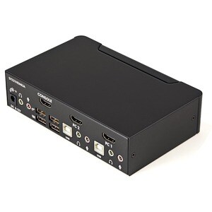 StarTech.com 2 Port USB HDMI KVM Switch w/ Audio & USB 2.0 Hub - 2 x 1 - 2 x Mini HDMI Digital Audio/Video