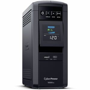 CyberPower CP1000PFCLCD UPS 1000VA 600W PFC compatible Pure sine wave - 1000VA/600WMini-tower 3Minute Full Load - 10 x NEM