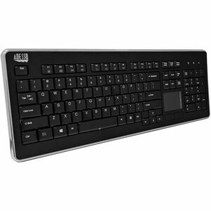 Adesso Wireless Desktop Touchpad Keyboard - Wireless Connectivity - RF - 30 ft - 2.40 GHz - USB Interface - 104 Key On/Off