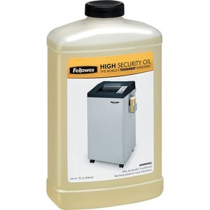 Fellowes Powershred® High Security Shredder Oil � 32 Oz. Bottle - 32 oz 32OZ FOR SHREDDERS W/ AUTOMATIC OIL