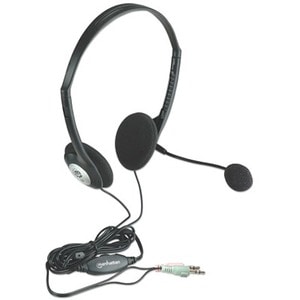 AUDIFONO C/MICROFONO ESTANDAR PLASTICO - Binaural - Supra-aural - 32Ohm - 20Hz a 20kHz - 200cm Cable - Omnidireccional, Co