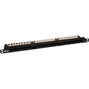 Eaton Tripp Lite Series 24-Port 0.5U Rack-Mount Cat6/Cat5 110 Patch Panel 568B, RJ45 Ethernet, TAA - 568B, RJ45 Ethernet"