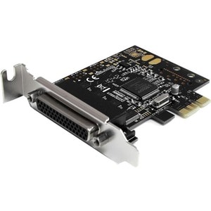 StarTech.com 4 Port PCI Express Serial Card w/ Breakout Cable - PCI Express x1 - 4 x DB-9 Male RS-232 Serial Via Cable - P