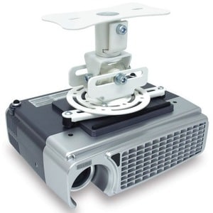 Atdec TH-WH-PJ-FM Ceiling Mount for Projector - Silver - Height Adjustable - 14.97 kg Load Capacity - Steel