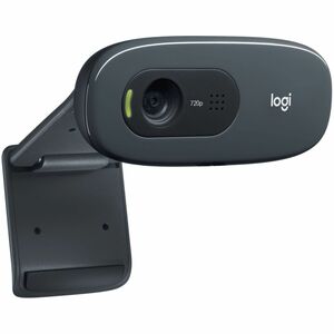 Logitech C270 Webcam - 30 fps - Black - USB 2.0 - 1 Each - 3 Megapixel Interpolated - 1280 x 720 Video - Fixed Focus - 55°