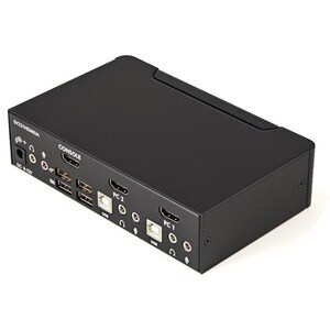 StarTech.com Switch KVM HDMI USB 2 porte, con audio e hub USB 2.0 - 2 Computer - 1 Utente Locale - WUXGA - 1920 x 1200 - 3