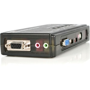 StarTech.com 4 Port VGA / USB KVM Switch - 4-fach VGA KVM Switch inkl. Kabel und Audio - 4 Computer - QXGA - 2048 x 1536 -