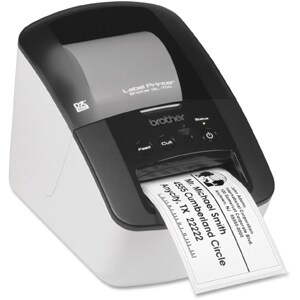 Brother PocketJet QL-700 Desktop Direct Thermal Printer - Monochrome - Label Print - USB - With Cutter - White, Black - LE