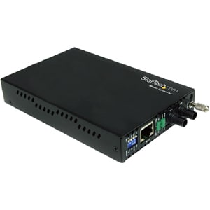 StarTech.com 10/100 Mbps Ethernet to Fiber Optic Media Converter - Steel - Chassis Mount - ST Multimode - 1310nm - 2km (ET