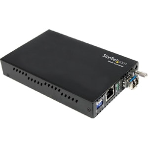 StarTech.com Multimode (MM) LC Fiber Media Converter for 1Gbe Network - 550m Range - Gigabit Ethernet - 850nm - with SFP T