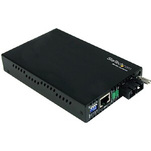 StarTech.com Gigabit Ethernet Single Mode Fiber Media Converter SC 40 km - 1000 Mbps - Supports standalone operation; or i