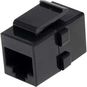 StarTech.com Cat 6 RJ45 Keystone Jack Network Coupler - F/F - 1 x RJ-45 Network Female - 1 x RJ-45 Network Female - Black