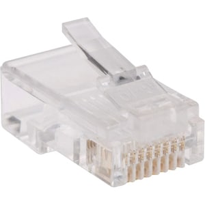 Eaton Tripp Lite Series RJ45 Plugs for Flat Solid / Stranded Conductor Cable, 100-Pack - 100 Pack - 1 x RJ-45 Network Male