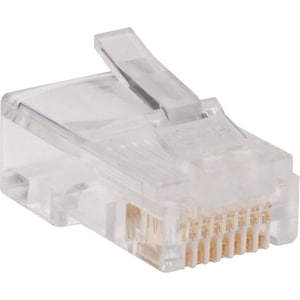 Eaton Tripp Lite Series RJ45 Plugs for Round Solid / Stranded Conductor 4-pair Cat5e Cable, 100-Pack - 100 Pack - 1 x RJ-4