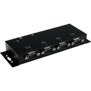 StarTech.com 4 Port USB auf Seriell RS232 Adapter Hub - Industriell DIN-Schienen/ Wandmontagefähig - USB - PC, Mac, Linux 