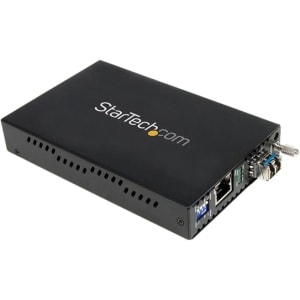 StarTech.com Transceiver/Media Converter - TAA Compliant - 2 Port(s) - 1 x Network (RJ-45) - Duplex LC Port - Twisted Pair