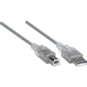 CABLE PUSB B DE ALTA VELOCIDAD 480MBPS 3M PLATEADO - Extremo Secundario: 1 x USB 2.0 Type B - Male - 480Mbit/s - Apantalla