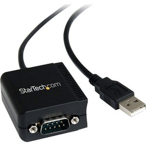 StarTech.com USB to Serial Adapter - 1 port - USB Powered - FTDI USB UART Chip - DB9 (9-pin) - USB to RS232 Adapter - Add 