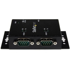 StarTech.com USB to Serial Adapter â€" 2 Port â€" Wall Mount â€" Din Rail Clips â€" Industrial â€" COM Port Retention â€" 