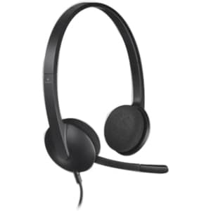 Logitech H340 Wired Over-the-head Stereo Headset - Black - Binaural - Semi-open - 20 Hz to 20 kHz - 180 cm Cable - USB