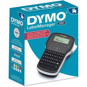 Dymo LabelManager 280P - Tape, Label - 0.25" (6.35 mm), 0.37" (9.40 mm), 0.50" (12.70 mm) - LCD Screen - Battery - Battery