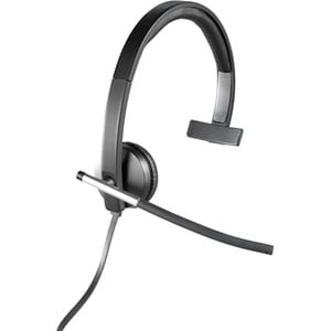 Logitech H650e Wired Over-the-head Mono Headset - Monaural - Supra-aural - 50 Hz to 10 kHz - Noise Canceling - USB