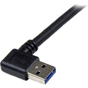 StarTech.com 1m USB 3.0 SuperSpeed Kabel A auf B rechts gewinkelt - Schwarz - Cable for Notebook, Netzwerkgerät, Drucker, 
