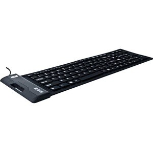 Adesso Antimicrobial Waterproof Flex Keyboard (Compact Size) - Cable Connectivity - USB Interface - 108 Key Home Page, Ema