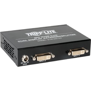 Tripp Lite DVI Over Cat5 Dual Display Extender / Splitter - 2 Input Device - 4 Output Device - 200 ft (60960 mm) Range - 4