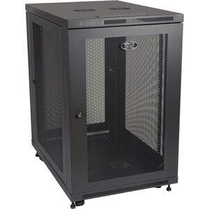 Tripp Lite by Eaton SmartRack 18U Mid-Depth Half-Height Rack Enclosure Cabinet - 18U Rack Height x 19" Rack Width - Black 
