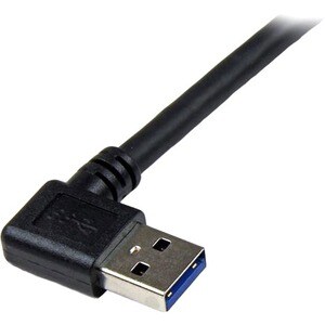 StarTech.com 1m Black SuperSpeed USB 3.0 (5Gbps) Cable - Right Angle A to B - M/M - Connect USB 3.0 devices, even in hard 